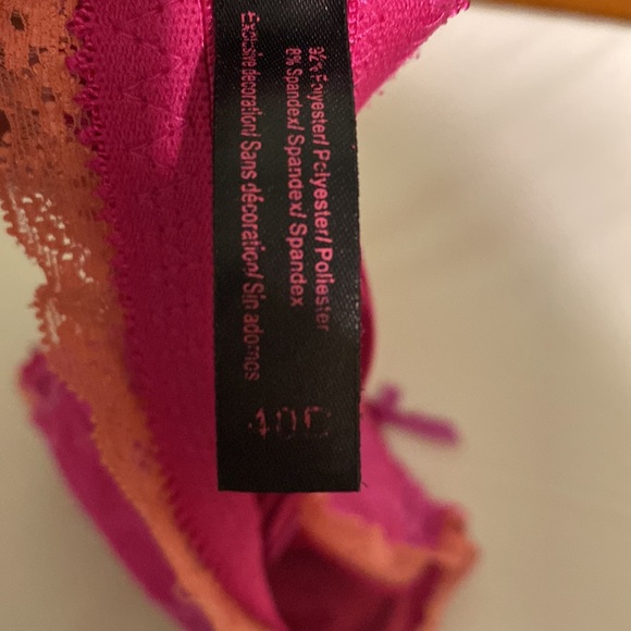 Black Fuchsia Women’s Lace Underwire Convertible Strapless Bra Pink Coral 40D - Picture 9 of 9